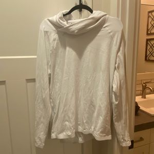 Lululemon White cowl neck high low pull over
